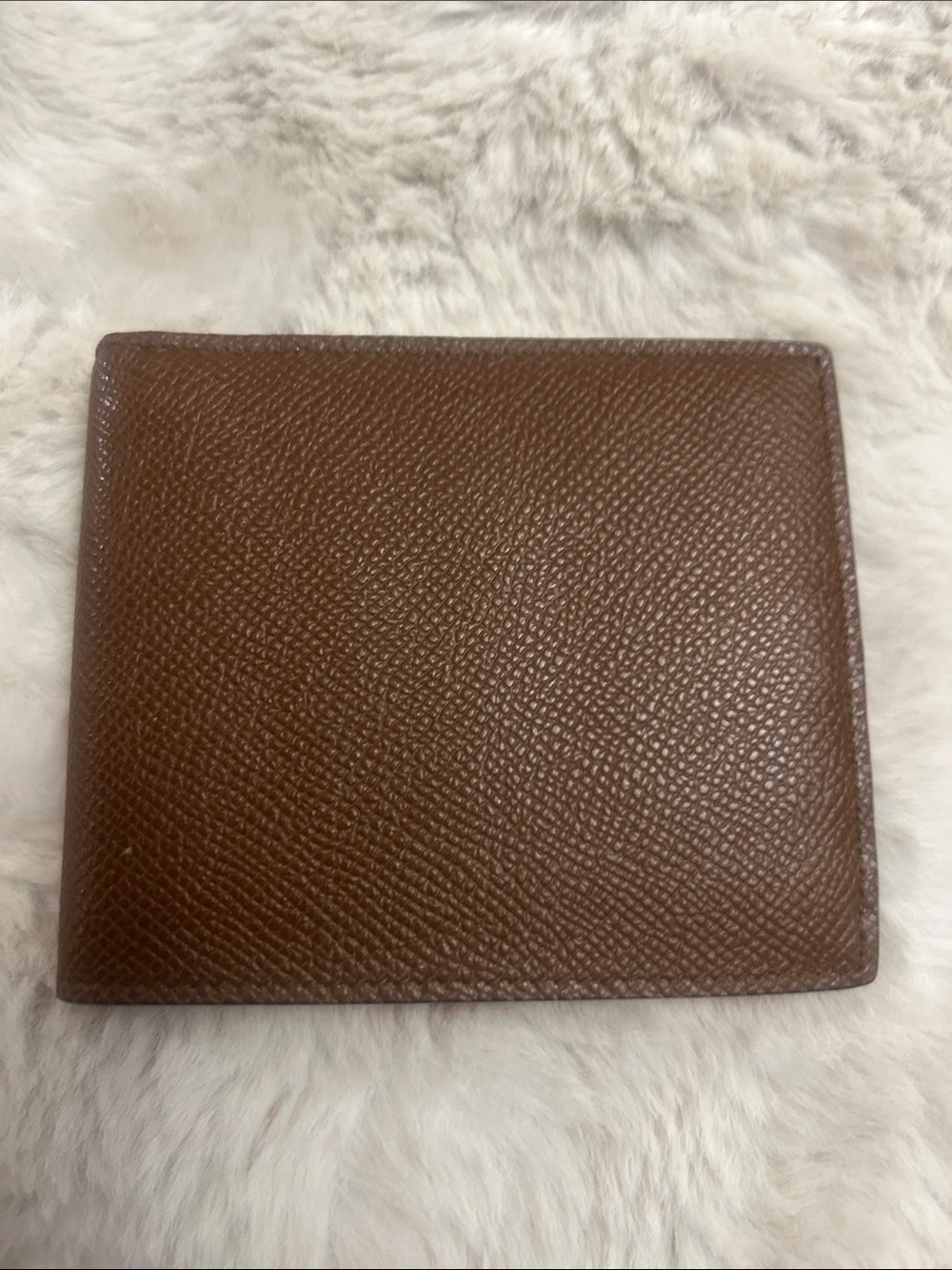Bally brown and orange pebbled leather bifold wallet NWOT Retails $350-$480 - Picture 5 of 15